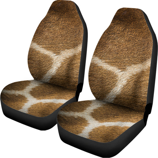 Brown Giraffe Print Universal Fit Car Seat Covers