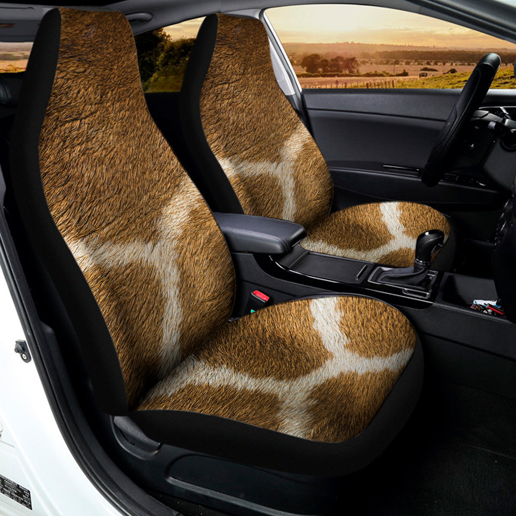 Brown Giraffe Print Universal Fit Car Seat Covers
