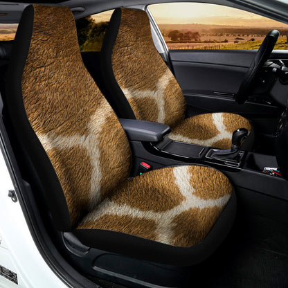Brown Giraffe Print Universal Fit Car Seat Covers