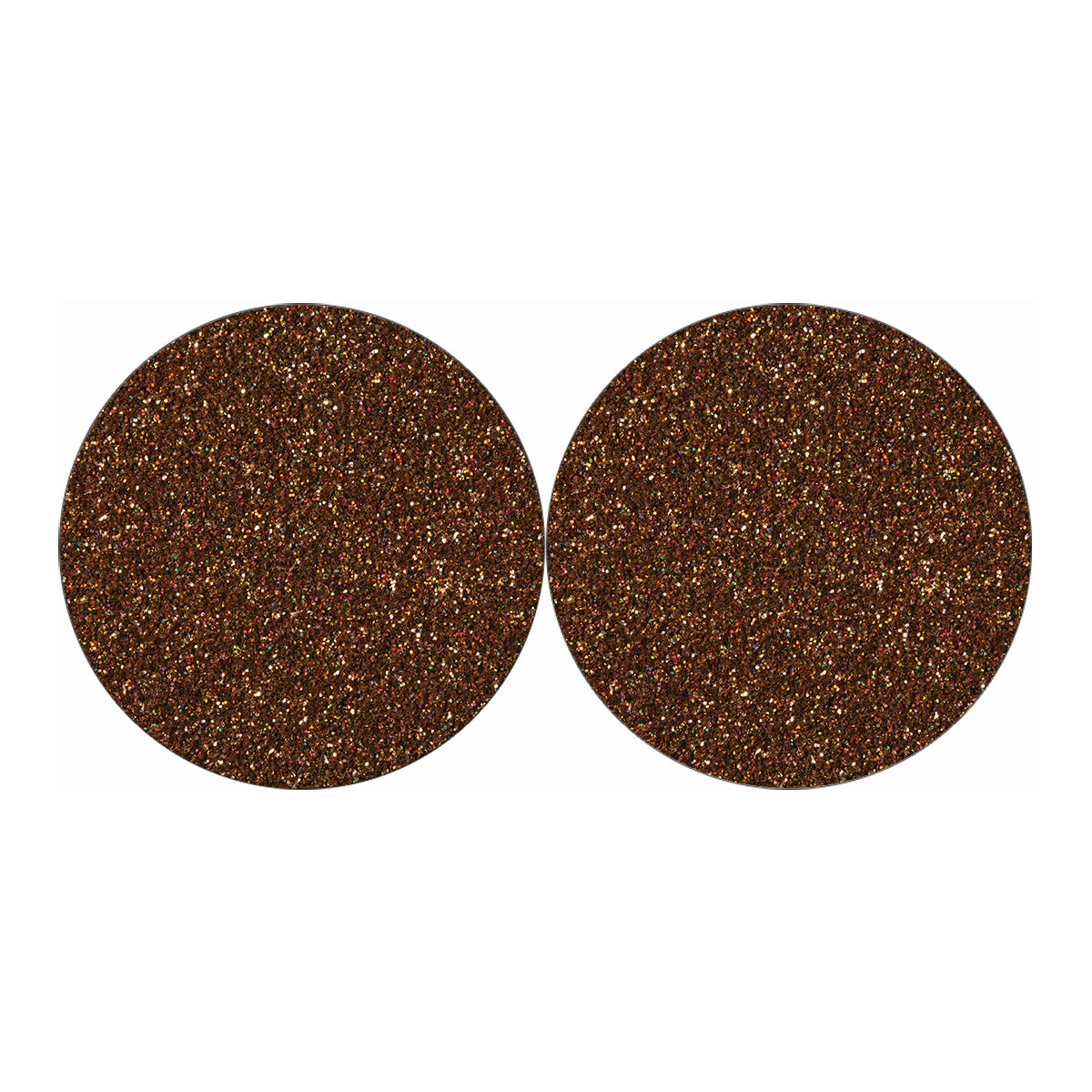 Brown Glitter Artwork Print (NOT Real Glitter) Car Coasters
