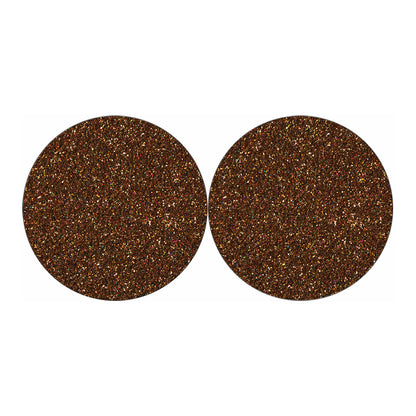 Brown Glitter Artwork Print (NOT Real Glitter) Car Coasters