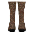 Brown (NOT Real) Glitter Print Crew Socks