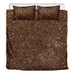 Brown Glitter Artwork Print (NOT Real Glitter) Duvet Cover Bedding Set