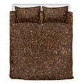 Brown (NOT Real) Glitter Print Duvet Cover Bedding Set