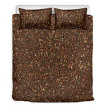 Brown Glitter Artwork Print (NOT Real Glitter) Duvet Cover Bedding Set