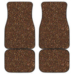 Brown Glitter Artwork Print (NOT Real Glitter) Front and Back Car Floor Mats