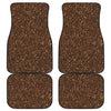 Brown Glitter Artwork Print (NOT Real Glitter) Front and Back Car Floor Mats