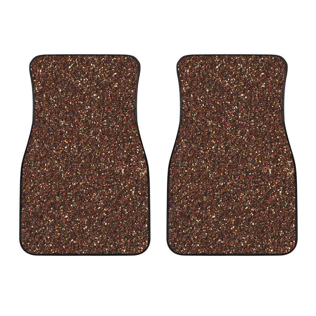 Brown Glitter Artwork Print (NOT Real Glitter) Front Car Floor Mats