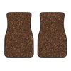 Brown Glitter Artwork Print (NOT Real Glitter) Front Car Floor Mats