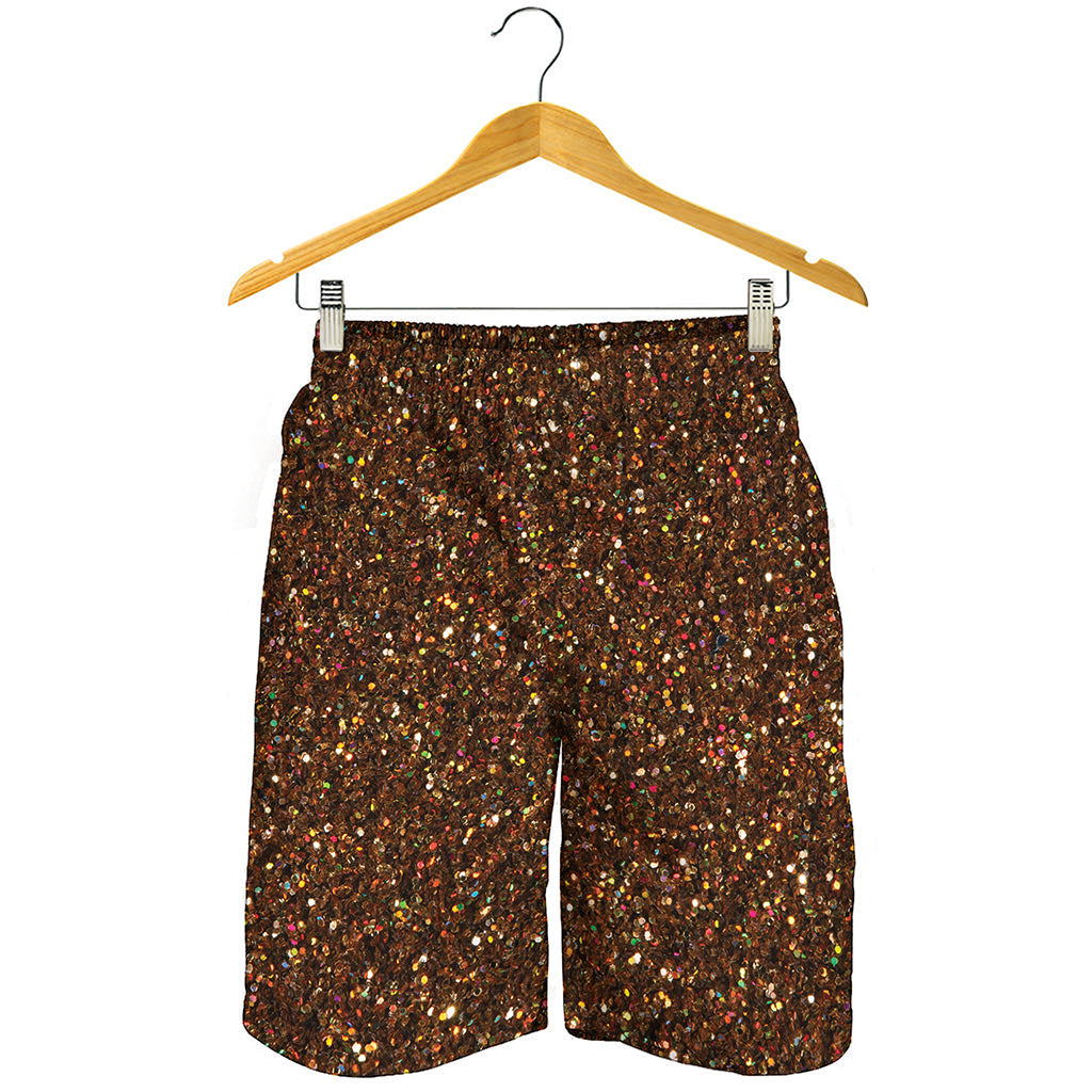 Brown Glitter Artwork Print (NOT Real Glitter) Men's Shorts