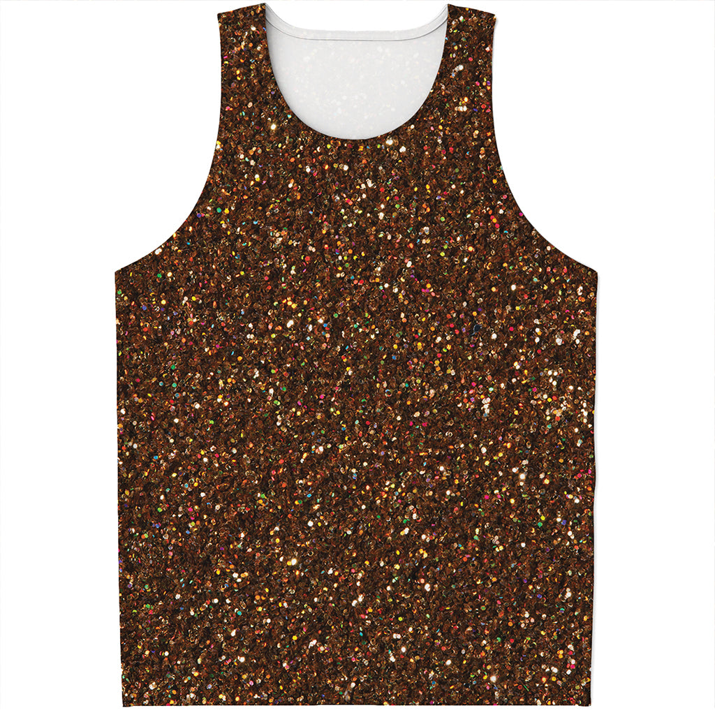 Brown Glitter Artwork Print (NOT Real Glitter) Men's Tank Top