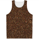 Brown Glitter Artwork Print (NOT Real Glitter) Men's Tank Top