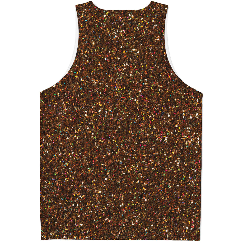 Brown Glitter Artwork Print (NOT Real Glitter) Men's Tank Top