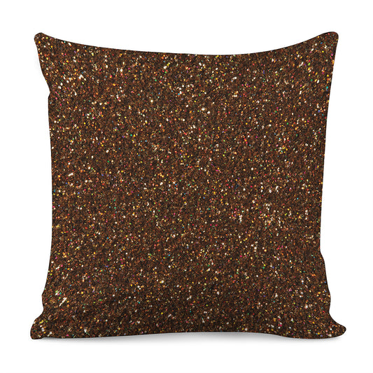 Brown Glitter Artwork Print (NOT Real Glitter) Pillow Cover