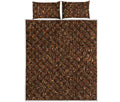 Brown Glitter Artwork Print (NOT Real Glitter) Quilt Bed Set