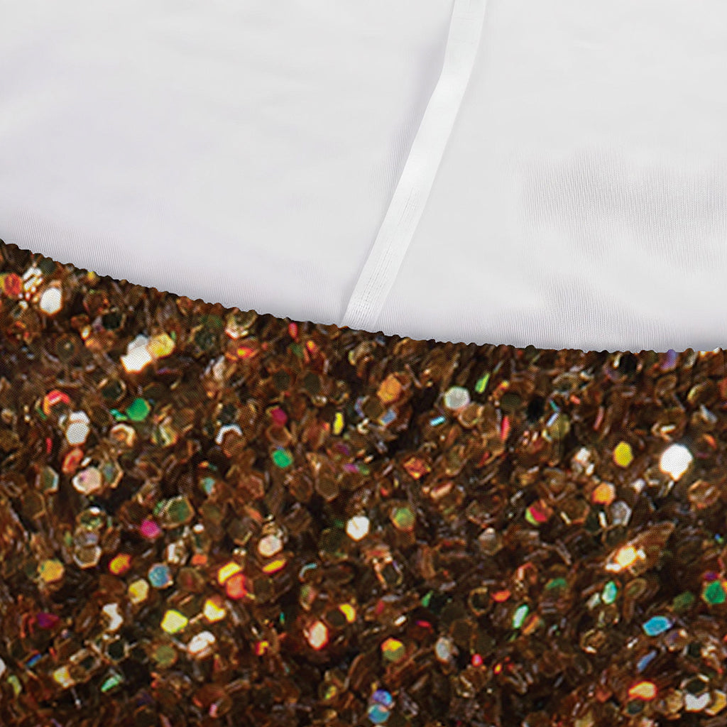 Brown Glitter Artwork Print (NOT Real Glitter) Sofa Cover