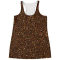 Brown (NOT Real) Glitter Print Women's Racerback Tank Top