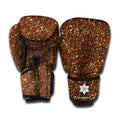 Brown (NOT Real) Glitter Print Boxing Gloves