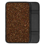 Brown Glitter Texture Print Car Center Console Cover