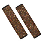 Brown Glitter Texture Print Car Seat Belt Covers