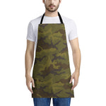 Brown Green Camouflage Print Apron