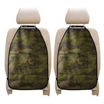 Brown Green Camouflage Print Car Seat Organizers