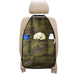 Brown Green Camouflage Print Car Seat Organizers