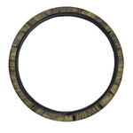 Brown Green Camouflage Print Car Steering Wheel Cover