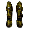 Brown Green Camouflage Print Muay Thai Shin Guards