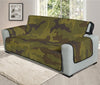 Brown Green Camouflage Print Oversized Sofa Protector