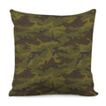 Brown Green Camouflage Print Pillow Cover