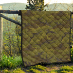 Brown Green Camouflage Print Quilt
