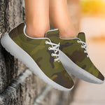 Brown Green Camouflage Print Sport Shoes GearFrost