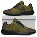 Brown Green Camouflage Print Walking Shoes