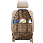 Brown Hawaiian Camo Flower Pattern Print Car Seat Organizers