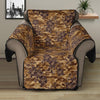 Brown Hawaiian Camo Flower Pattern Print Recliner Protector