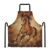 Brown Horse Painting Print Apron