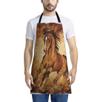 Brown Horse Painting Print Apron