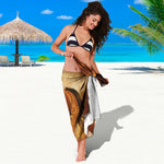 Brown Horse Painting Print Beach Sarong Wrap