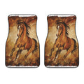 Brown Horse Painting Print Front Car Floor Mats