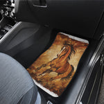 Brown Horse Painting Print Front Car Floor Mats
