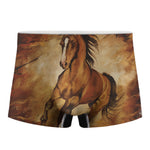 Brown Horse Painting Print Men's Boxer Briefs