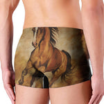 Brown Horse Painting Print Men's Boxer Briefs