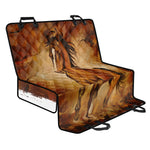 Brown Horse Painting Print Pet Car Back Seat Cover