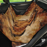 Brown Horse Painting Print Pet Car Back Seat Cover