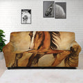 Brown Horse Painting Print Sofa Cover