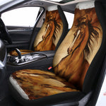 Brown Horse Painting Print Universal Fit Car Seat Covers