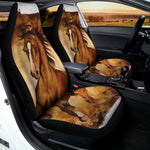 Brown Horse Painting Print Universal Fit Car Seat Covers