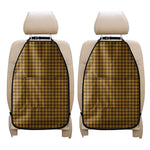 Brown Houndstooth Pattern Print Car Seat Organizers