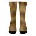Brown Houndstooth Pattern Print Crew Socks